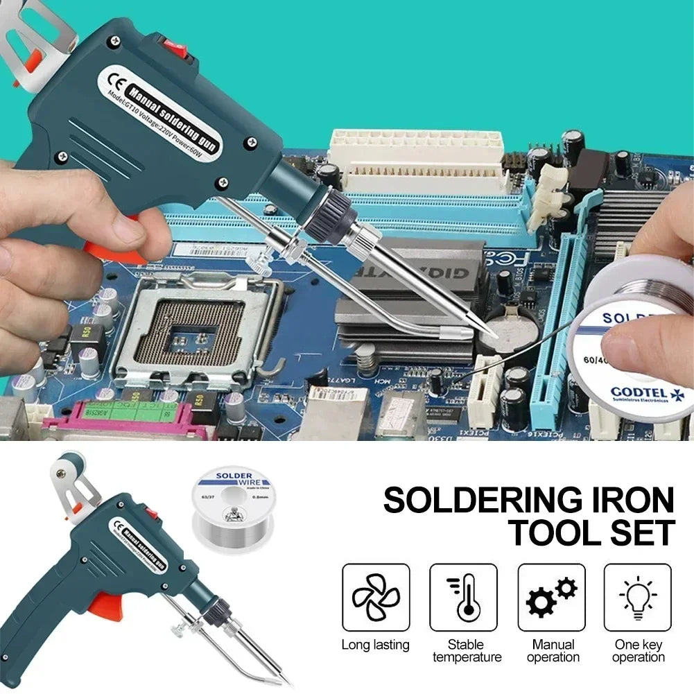 Handheld Automatic Feeding Solder Gun Electric Soldering Iron 110V 220V 60W Send Tin Gun