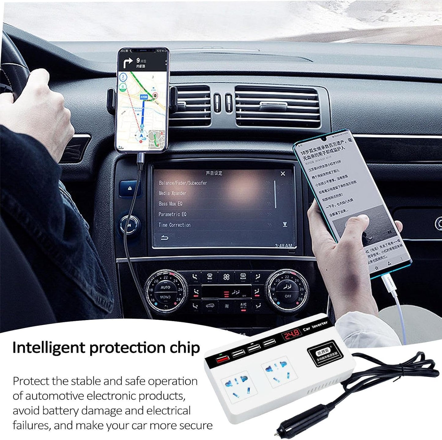 Car Inverter - Universal Auto Inverter,Tool for Camping, Travel and Other Outdoor Activities