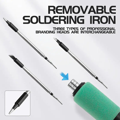 Mini Soldering Iron Set 5V Adjustable Temperature, USB Rechargeable Portable Soldering Tool,