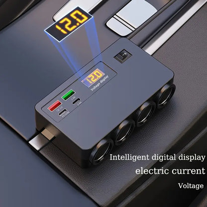 200 Watt Multi-function Car Converter Mobile Phone Socket Fast Charger