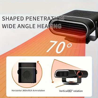 car heater, dual mode fast heating and cooling fan