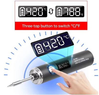 USB  rechargable mini solding iron 260 to 420 c