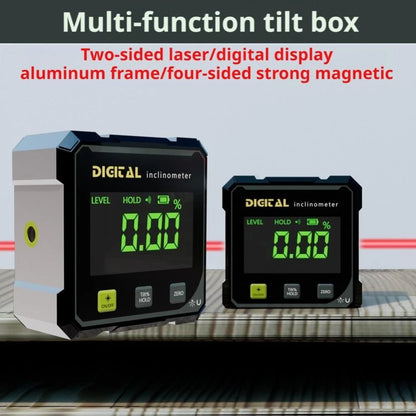 Digital Angle Gauge Finder Rechargeable Magnetic Laser Inclinometer Level Meter