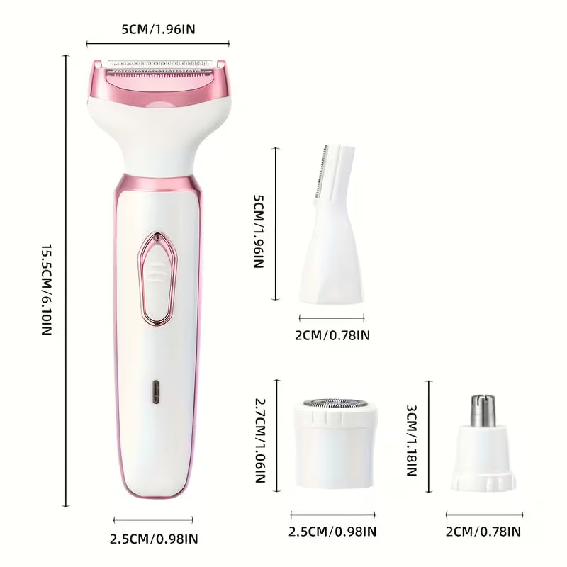 4-in-1 Electric Hair Remover for Women Suitable for Sensitive Skin
