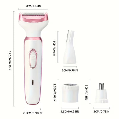 4-in-1 Electric Hair Remover for Women Suitable for Sensitive Skin