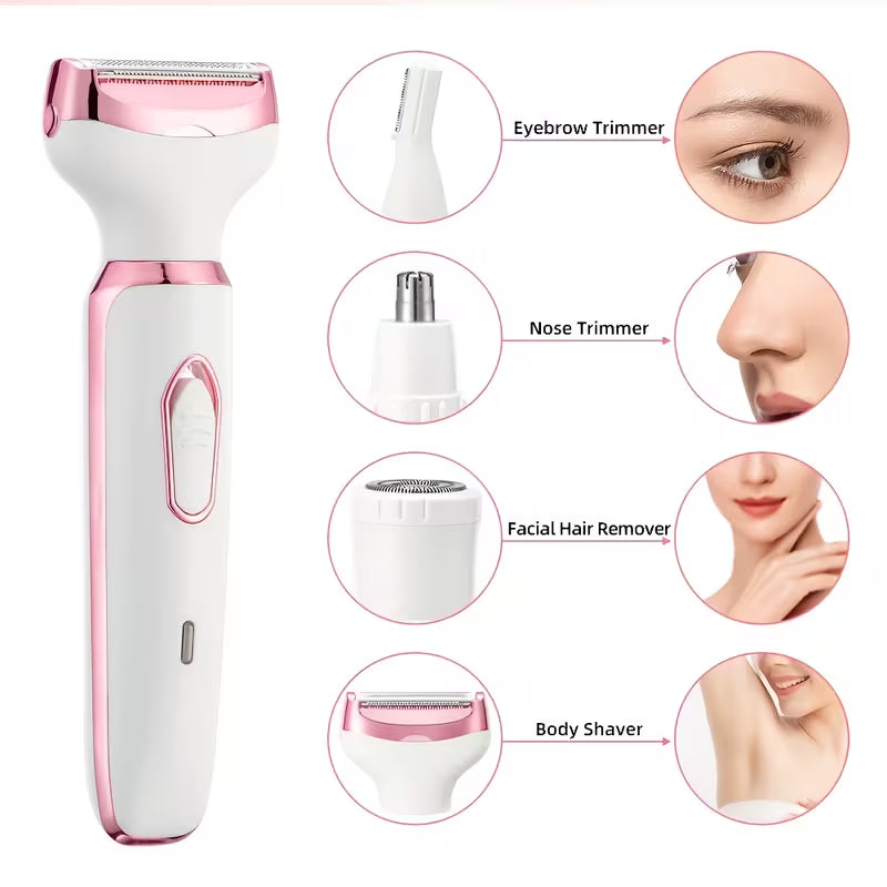 4-in-1 Electric Hair Remover for Women Suitable for Sensitive Skin